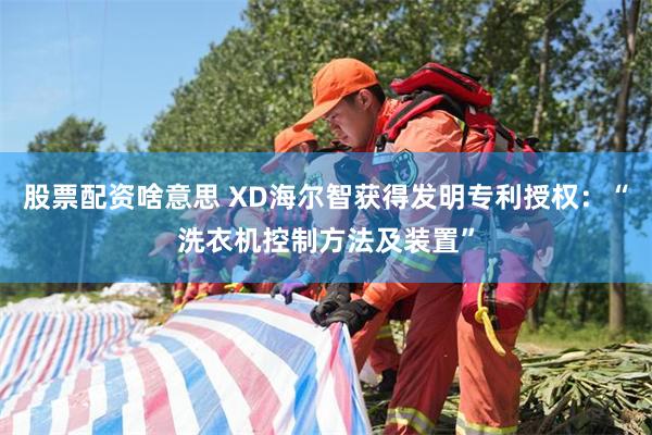 股票配资啥意思 XD海尔智获得发明专利授权：“洗衣机控制方法及装置”