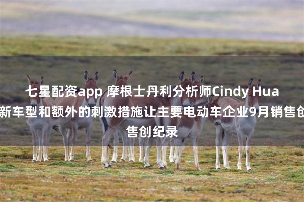 七星配资app 摩根士丹利分析师Cindy Huang：新车型和额外的刺激措施让主要电动车企业9月销售创纪录