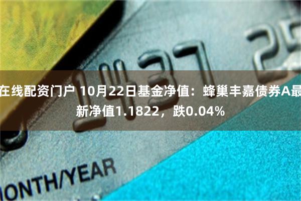 在线配资门户 10月22日基金净值：蜂巢丰嘉债券A最新净值1.1822，跌0.04%